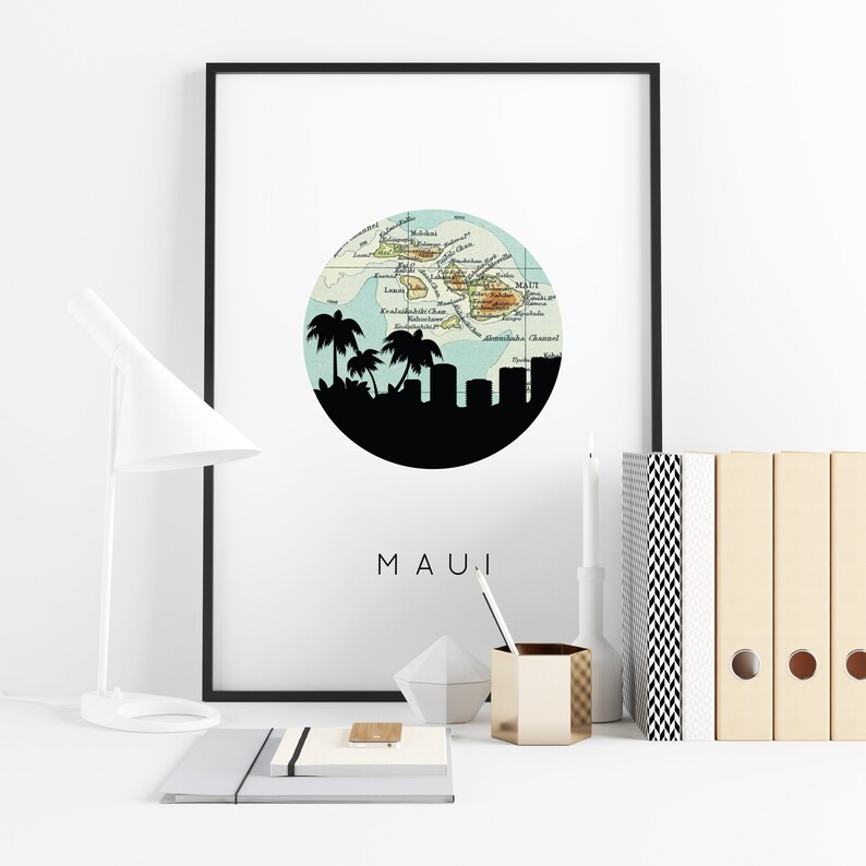 Maui Hawaiian Decor Tropical Decor Hawaiian Print Hawaiian - Etsy