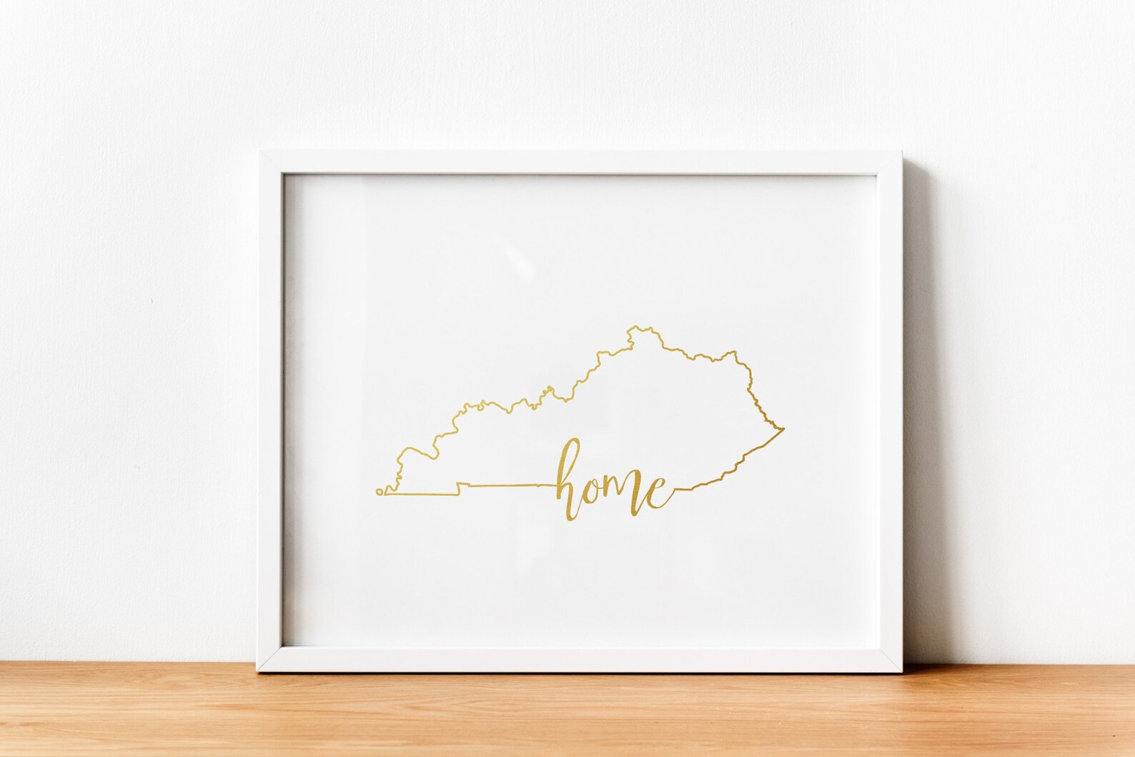 Kentucky Wall Art Gold Foil Kentucky Art Print Gold Foil Etsy