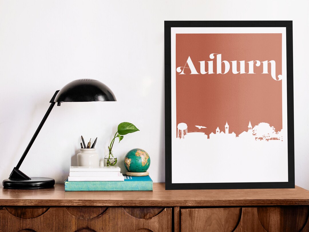 Auburn Alabama Wall Art, Auburn Skyline, Auburn Alabama Print, Gift for