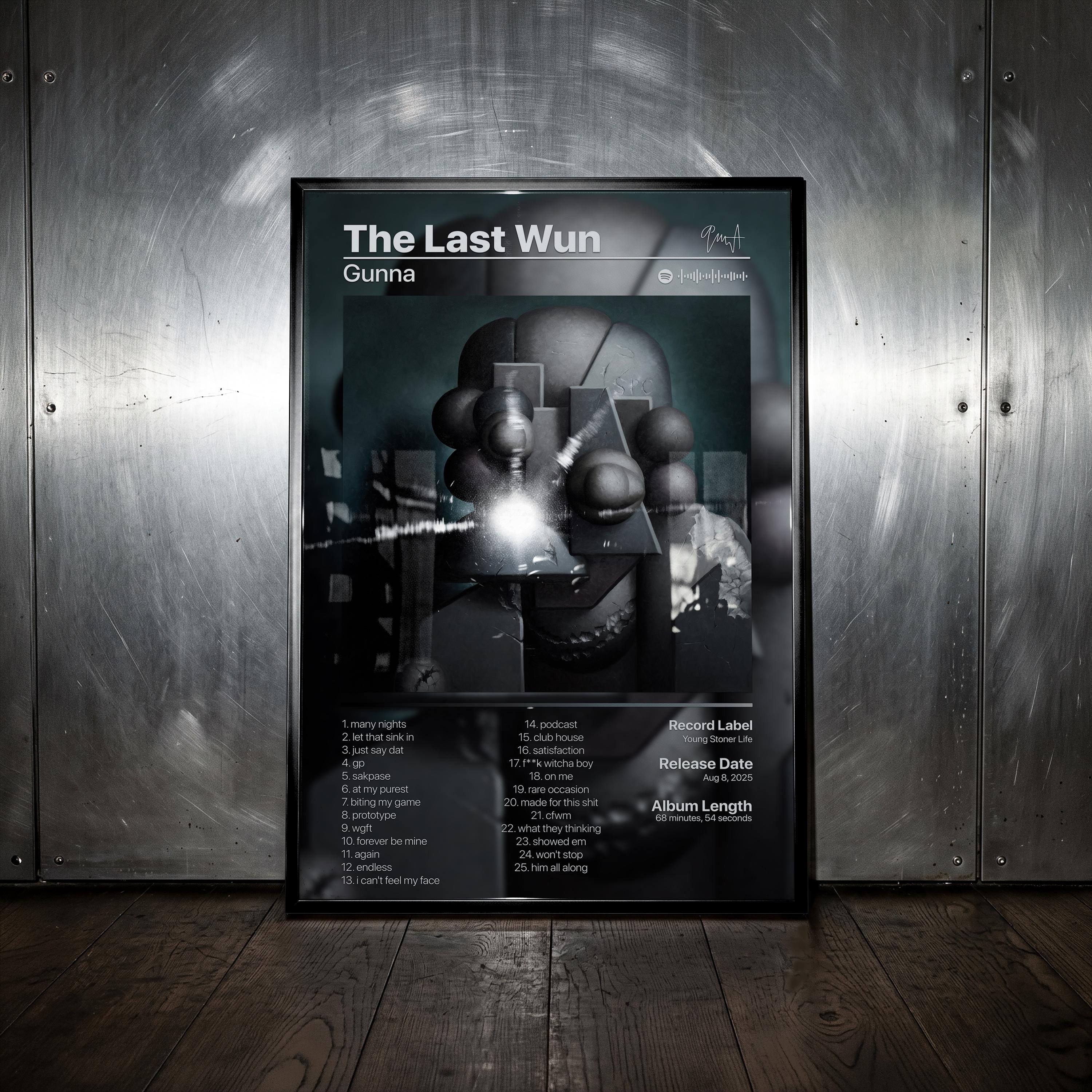 The Last Wun Gunna Album Cover – Personalized Digital Music Print 