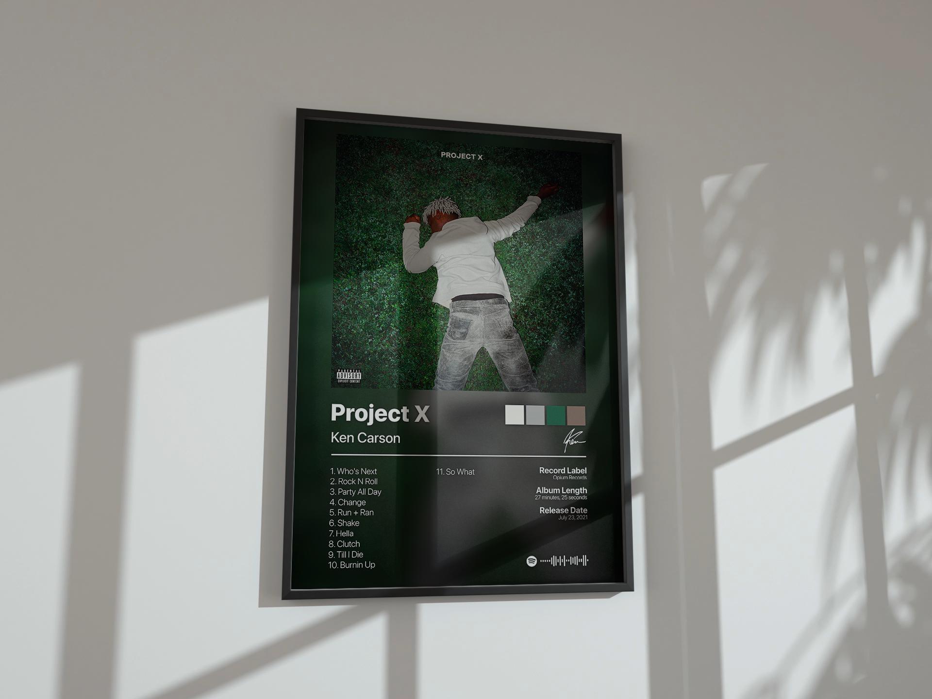 Discover Project X Ken Carson Music Poster, Music Gift for Fans
