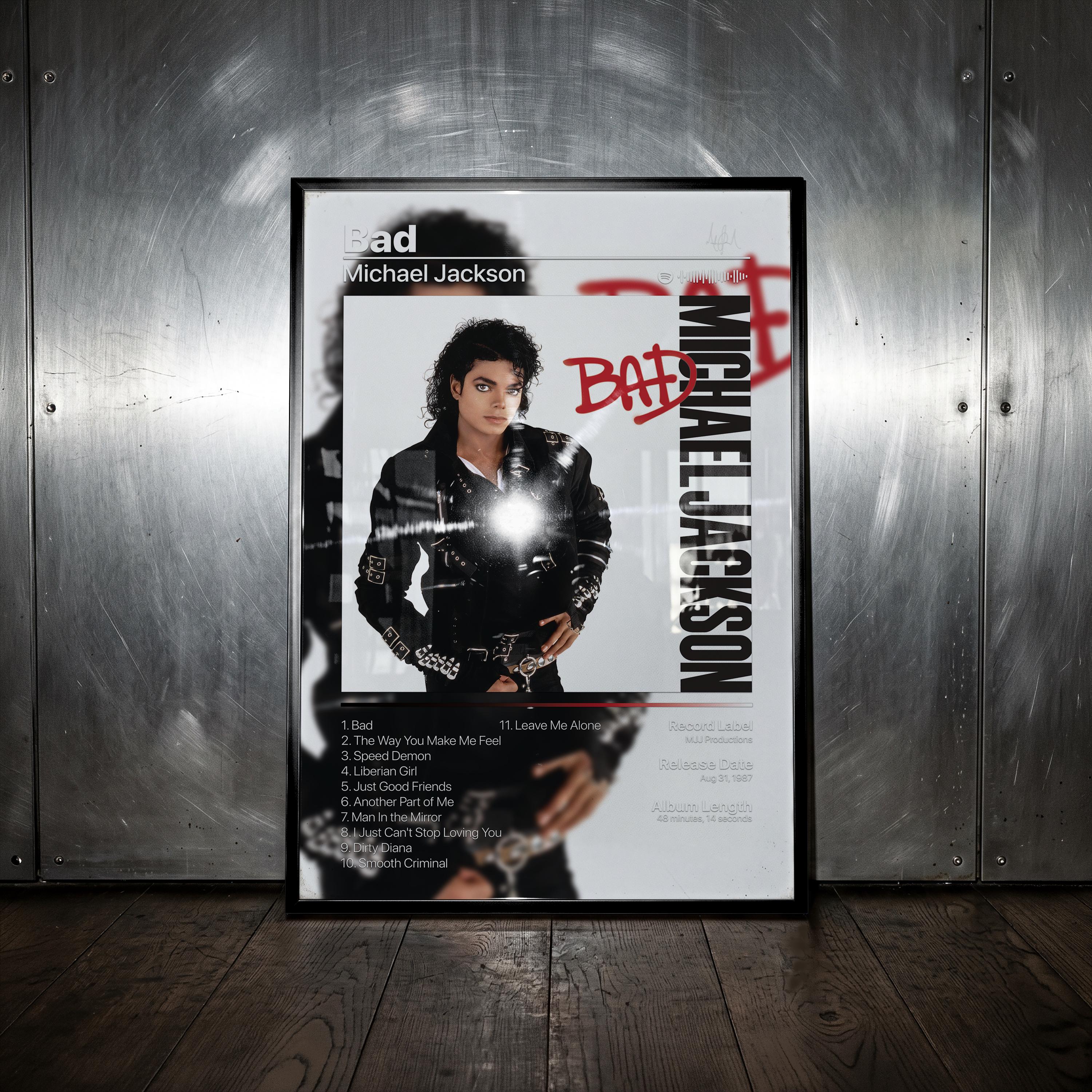Michael Jackson Bad Album Cover - Etsy