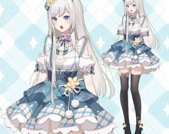 Premade Live2D Vtuber Model: Ready to Use, VTubeStudio Compatible