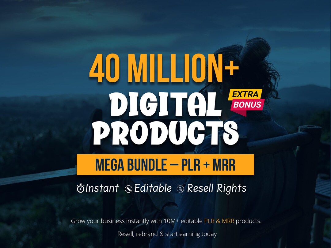 PLR MRR Digital Products Mega Bundle | Resell Rights - Etsy