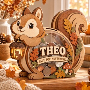 Squirrel Piggy Bank - Etsy