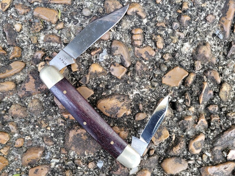 Klasyczny nóż kieszonkowy RHINO 32 Japan „Tough Sharp Dependable” – RZADKI! zdjęcie 5
