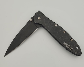 Pre-owned Original Black Kershaw Leek  1660 Assisted Opening Knife
