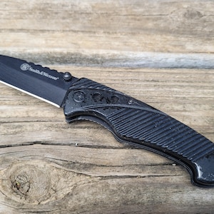 Używany nóż składany Smith & Wesson Tactical - SWPROM-15-11 Black Fine Edge FrameLock