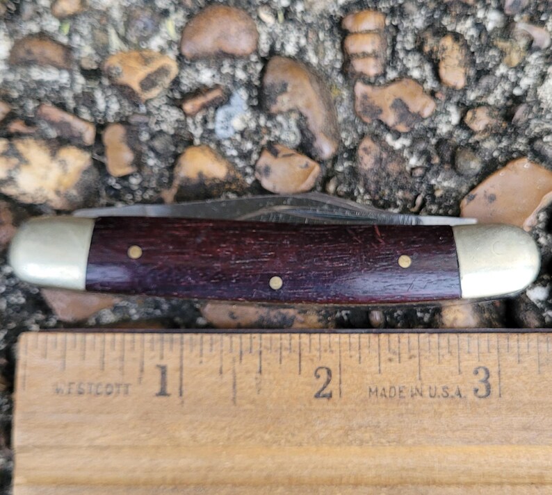 Klasyczny nóż kieszonkowy RHINO 32 Japan „Tough Sharp Dependable” – RZADKI! zdjęcie 3