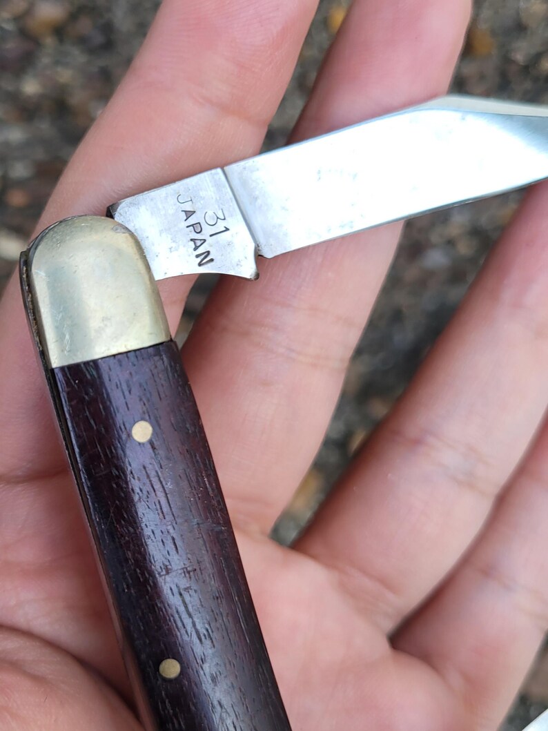 Klasyczny nóż kieszonkowy RHINO 32 Japan „Tough Sharp Dependable” – RZADKI! zdjęcie 4