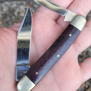 Klasyczny nóż kieszonkowy RHINO 32 Japan „Tough Sharp Dependable” – RZADKI! zdjęcie 7