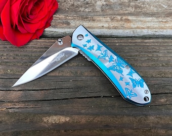 Femme Fatale Blue Mirror Blade Collectible Gift For Christmas Birthday Her