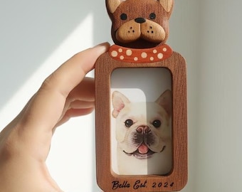 Custom Photo Magnet, Picture Magnet, Personalized Photo Magnets Gift, Engraved Fridge Magnet, Keepsake Gift for Dog Mom Pet Lovers New Home