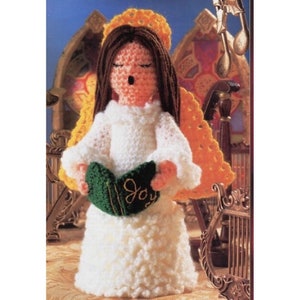 Vintage Christmas Angel Crochet Pattern Musical Singing Angel Holiday Decor  PDF Pattern INSTANT DOWNLOAD