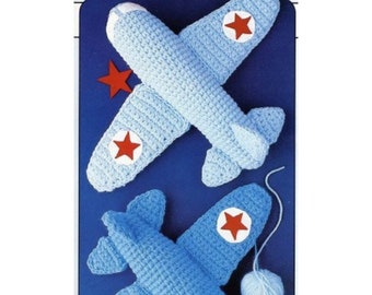 Vintage Plane Crochet Pattern Toy Airplane Plush Aircraft Toy PDF INSTANT Digital DOWNLOAD