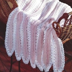 Mile a Minute Vintage Crochet Pattern Braids for Baby Lacy Blanket Afghan Throw Pattern PDF Instant Digital Download