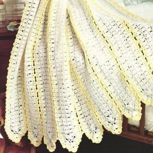 Mile a minute Vintage Crochet Pattern Cuddly Clusters Baby Afghan Throw Blanket PDF Instant Digital Download