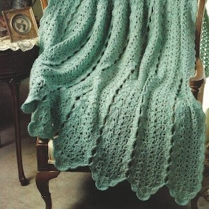 Mile a Minute Crochet Pattern Blanket Truly Victorian Lacy Afghan Throw Vintage PDF Instant Digital Download