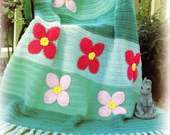 Grandmothers Flower Garden Crochet Afghan Pattern Pdf - Etsy