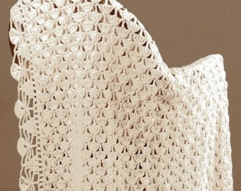 Crochet Pattern Enchantment Elegant Lacy Baby Afghan Blanket PDF Instant Digital Download Stroller Cover Lapghan Blanket 40" X 45"