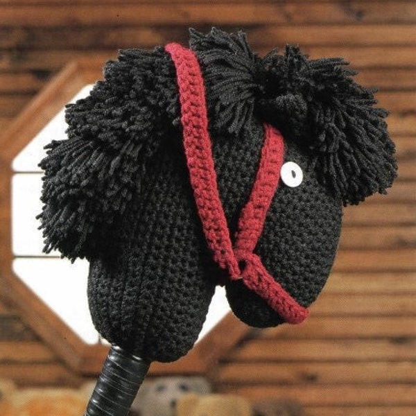 Crochet Amigurumi Pattern Whoa Nelly Stick Horse Pony Toy Stuffed Animal PDF INSTANT Digital Download Black Stallion