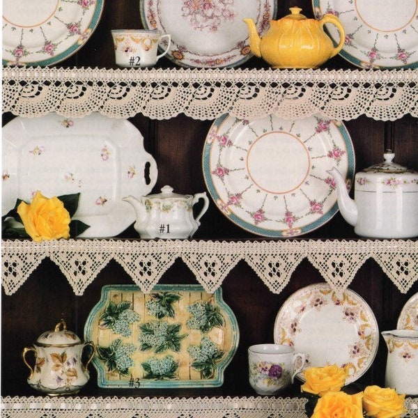 Vintage Crochet Pattern Country Heirloom China Hutch Cabinet Shelf Edging Farmhouse Decor PDF Instant Digital Download