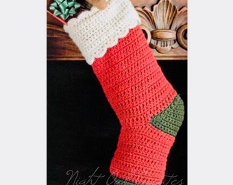 Vintage Christmas Stocking Crochet Pattern Quick and Easy Classic Stockings PDF Instant Digital Download