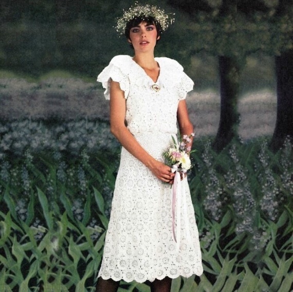 Knee length top vintage wedding dresses