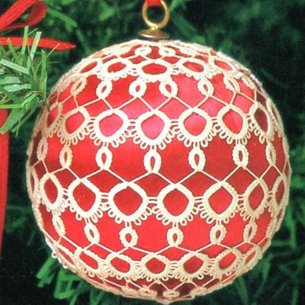 Vintage Lace Occhi Häkelanleitung Urlaub Weihnachtskugeln Elegante Verzierungen PDF Instant Download Muster häkeln Baumwolle