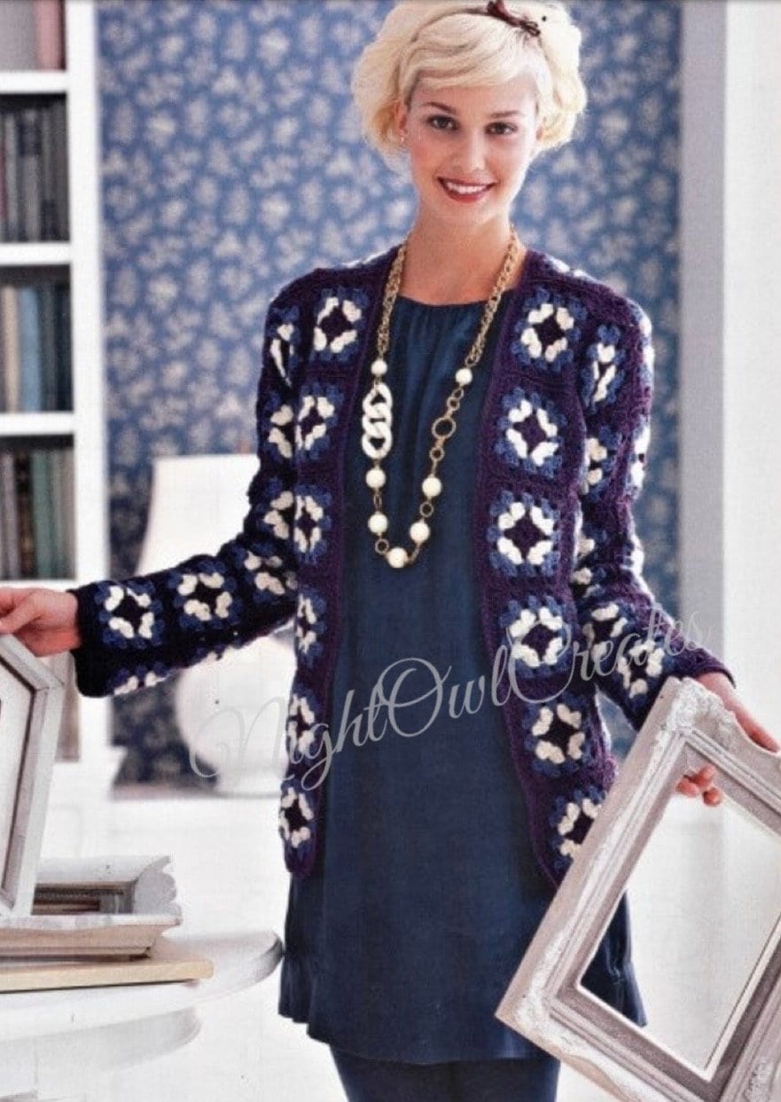 Granny Square Coat - Etsy Granny Square Coat - Etsy