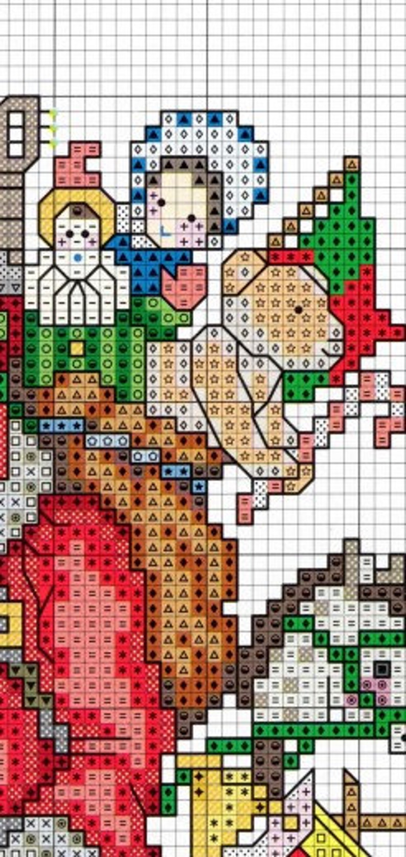 Vintage Christmas Cross Stitch Pattern Olde Santa Claus 16X20 Etsy