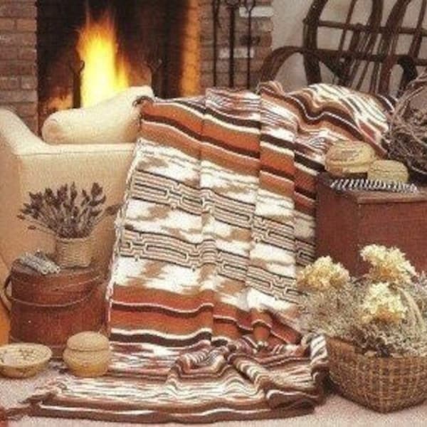 Southwest Crochet Throw Pattern Etsy