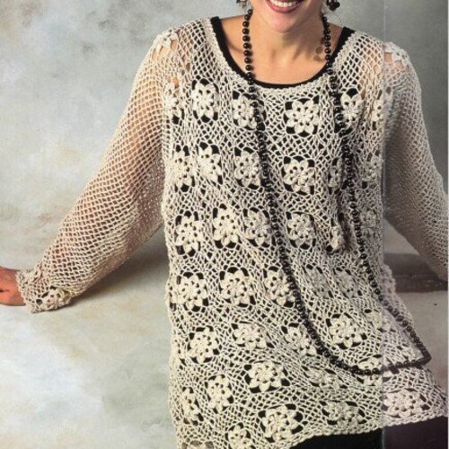 MARION Vintage CROCHET LACE TOP ブラック Vintage Fitted Black Crochet Crop Top with Ruffles – Lim's