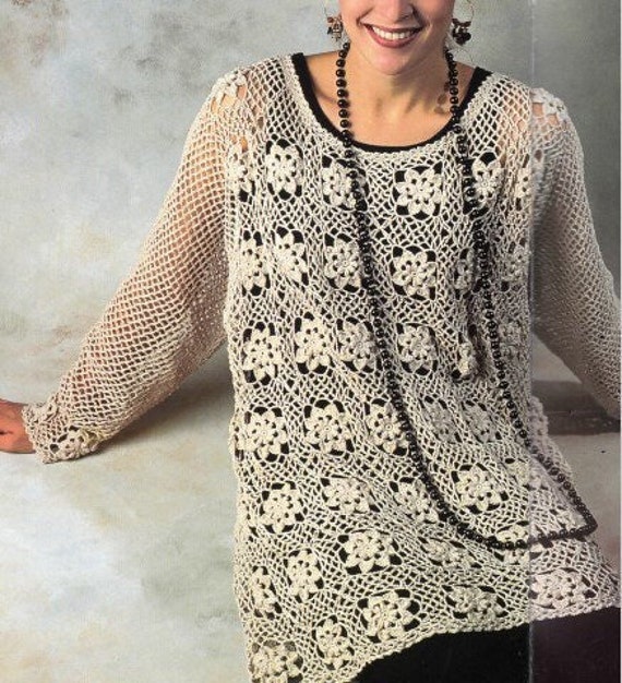 美品★ CROCHET LIKE FLOWER LONG TOP crochet flower top in-depth tutorial ‪@ZxCrochets‬ - YouTube