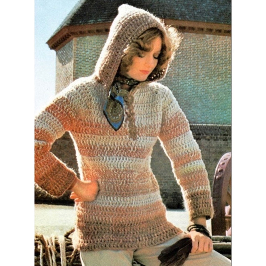 POL Vintage Washed Crochet Hoodie Jacket With Patchwork