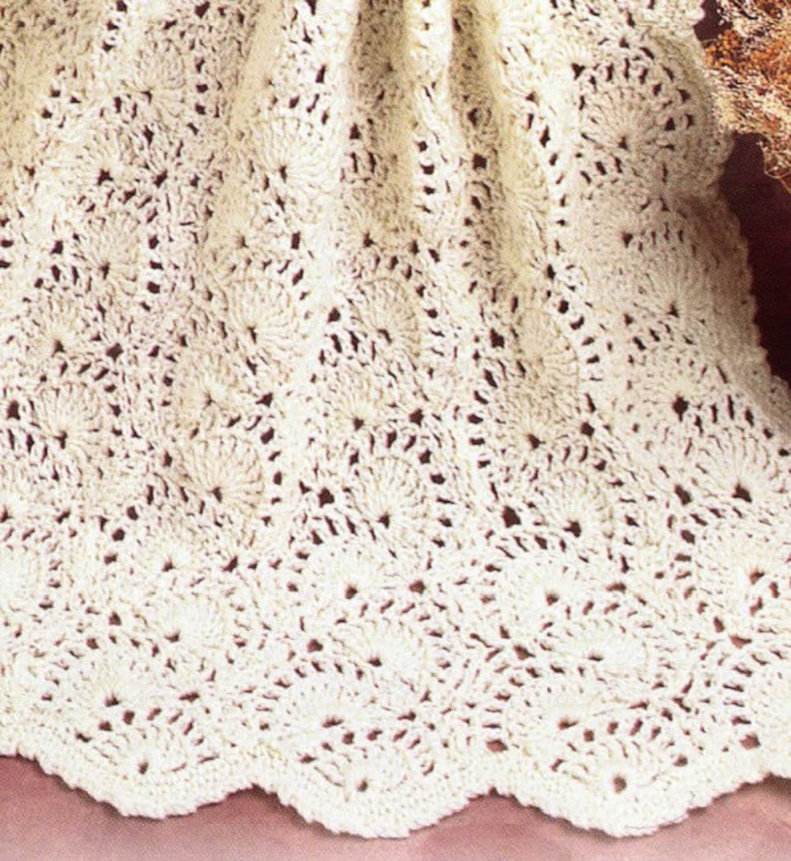 Vintage Crochet Pattern Heirloom Shells in a Song Victorian Lace Afghan ...