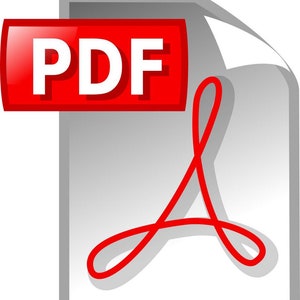 Puede incluir: Un icono rojo con la palabra "PDF" y una letra "A" estilizada roja sobre un fondo blanco.