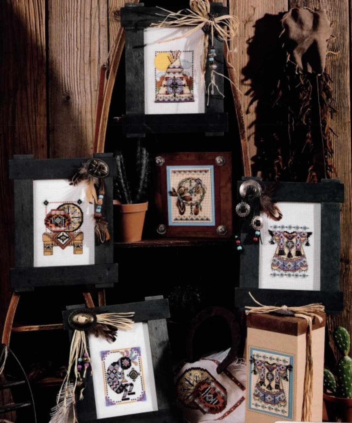 Vintage Cross Stitch Pattern Book Leaflet Southwest Stitches Etsy