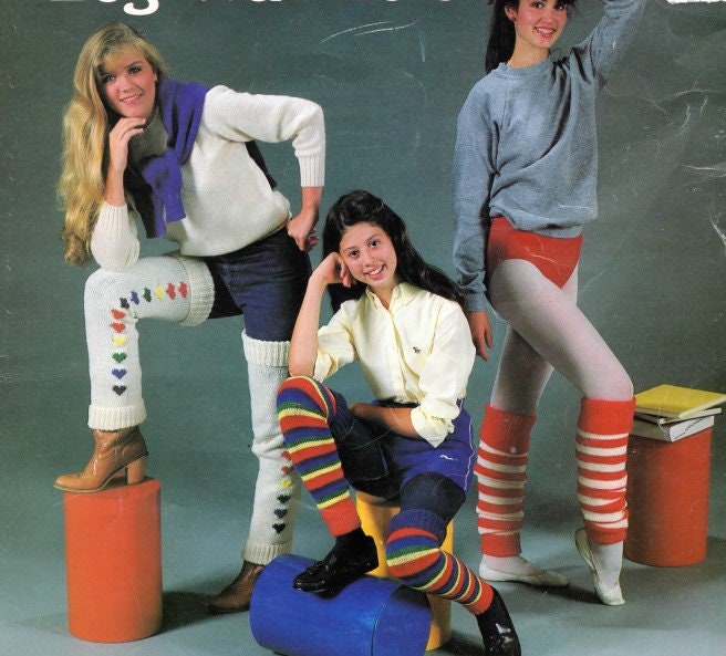Vintage Knitting Pattern Leg Warmers Three Sizes Pdf INSTANT Download  Pattern Only Pdf 1980s English Only 