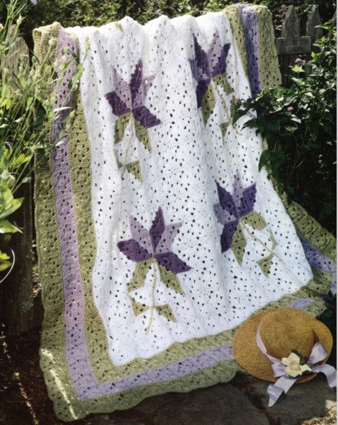 Vintage Crochet Quilt Pattern Viola Patch Patchwork Quilt Style Afghan