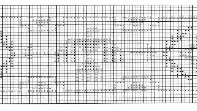 Puede incluir: Patr&oacute;n de punto de cruz en blanco y negro con un dise&ntilde;o geom&eacute;trico. El patr&oacute;n presenta una variedad de formas, incluyendo c&iacute;rculos, cuadrados y tri&aacute;ngulos.