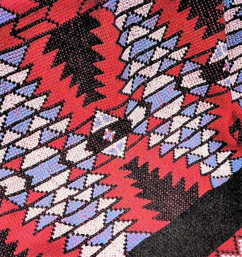 Vintage Crochet Afghan Pattern Native American Indian Throw Blanket PDF ...