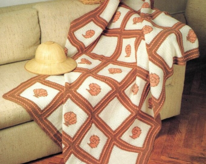 Vintage Crochet Pattern Heirloom Shells in a Song Victorian Lace Afghan ...