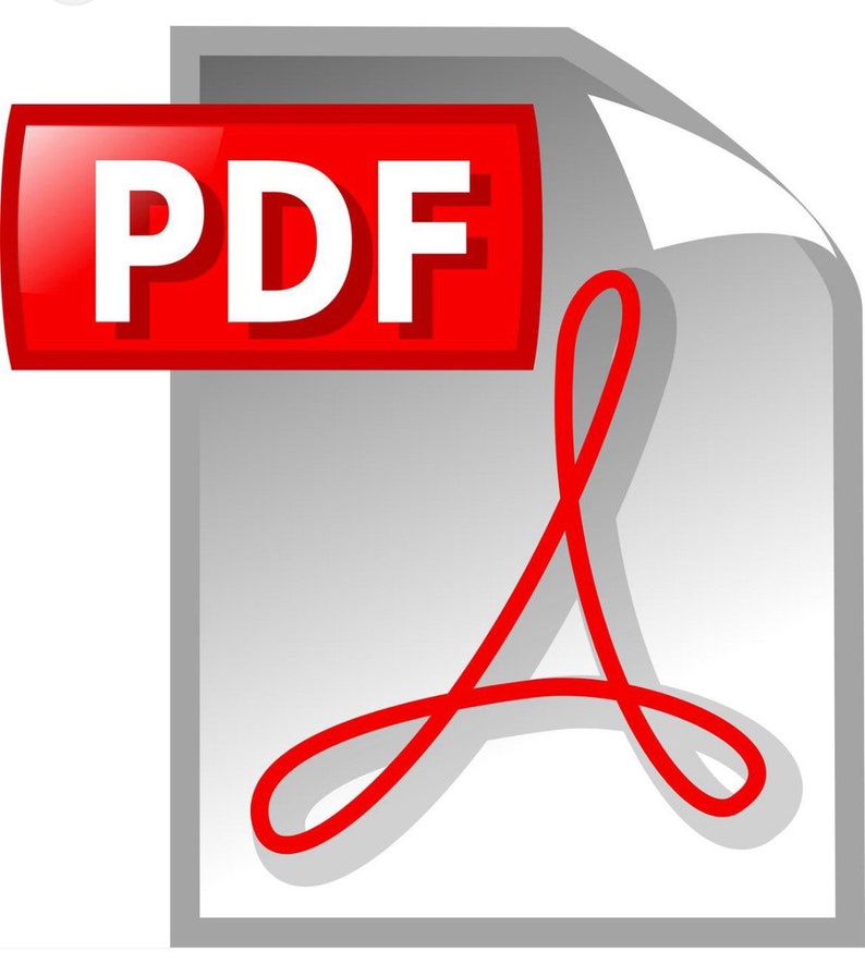 Może przedstawiać: Czerwona ikona z napisem "PDF" i czerwoną stylizowaną literą "A" na białym tle.