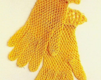 Vintage Crochet Pattern Lacy Dainty Womens Gloves PDF Pattern INSTANT Digital DOWNLOAD