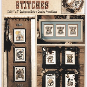 Vintage Cross Stitch Pattern Book Leaflet Southwest Stitches Pottery Kokopelli Native Dress Dreamcatcher PDF Instant Digital DOWNLOAD