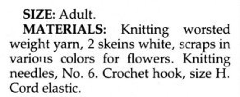 Vintage Crochet & Knitting Pattern Adult Bootie Ankle Slippers Socks Crocheted Flowers Pattern PDF INSTANT Digital DOWNLOAD image 2