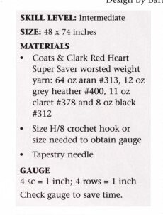 Vintage Crochet Blanket Pattern Native American Navajo Indian Afghan ...