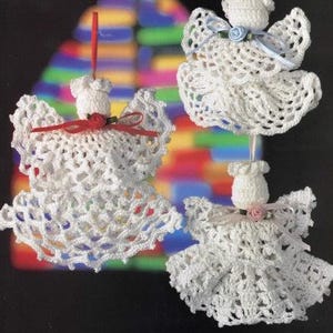 Vintage Christmas Crochet Pattern Lacy Sachet Angel Holiday Ornament Tree Decorations  PDF Pattern INSTANT DOWNLOAD