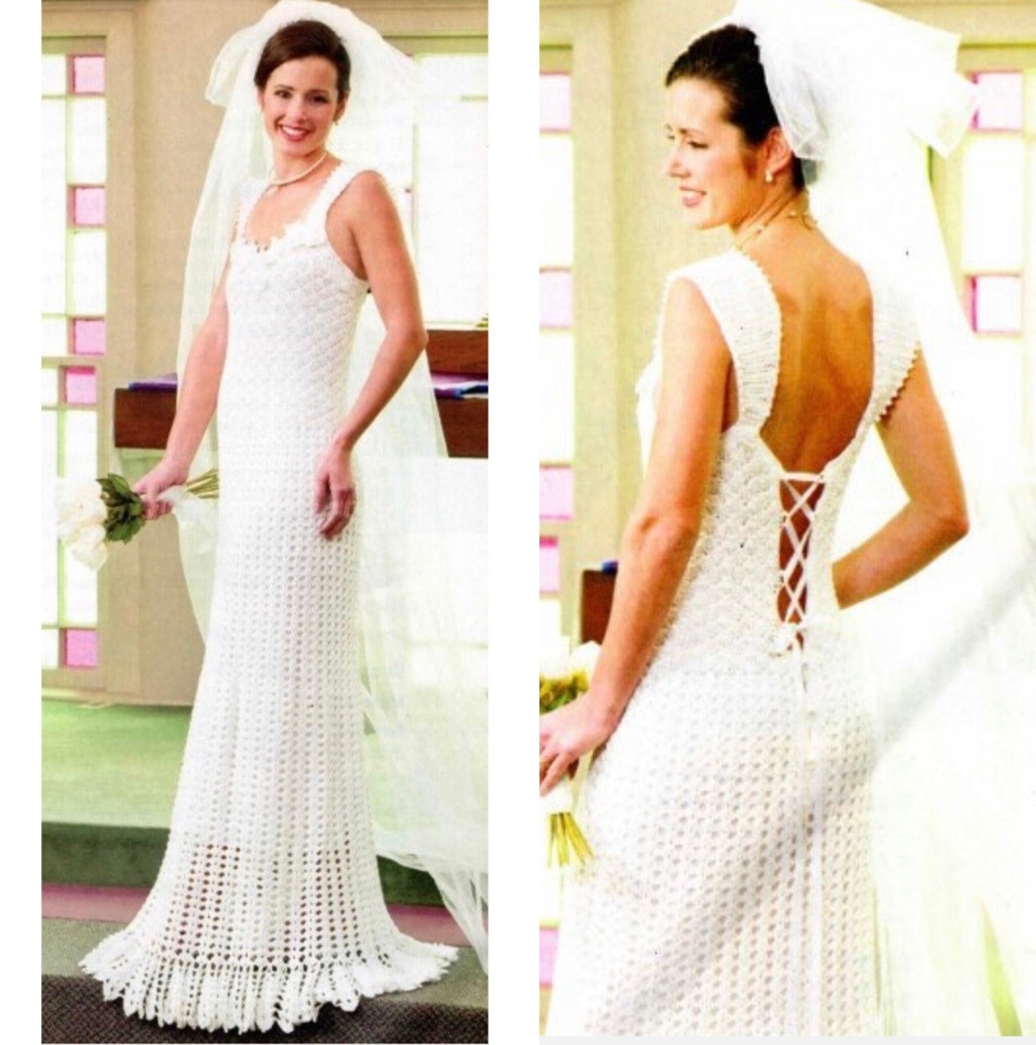 36 Crochet Wedding Dresses for a Handmade Bridal Look 30 Vintage Heirloom Crochet Pattern Long Lace Wedding Dress